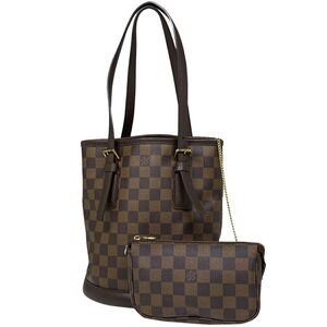 Louis Vuitton Mare Handbag Bucket Shoulder Bag Tote Damier Brown
